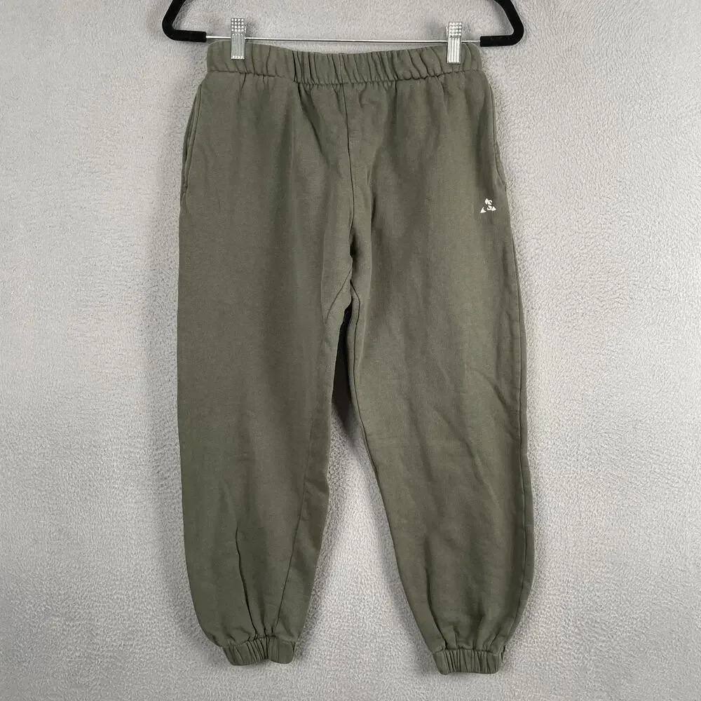 Arzu Sabanci Sweatpants Womens Small Green Jogger Pants 100% Cotton Activewear